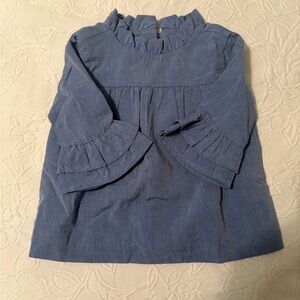 Janie and Jack 12-18m Kids Blue Ruffle Blouse
